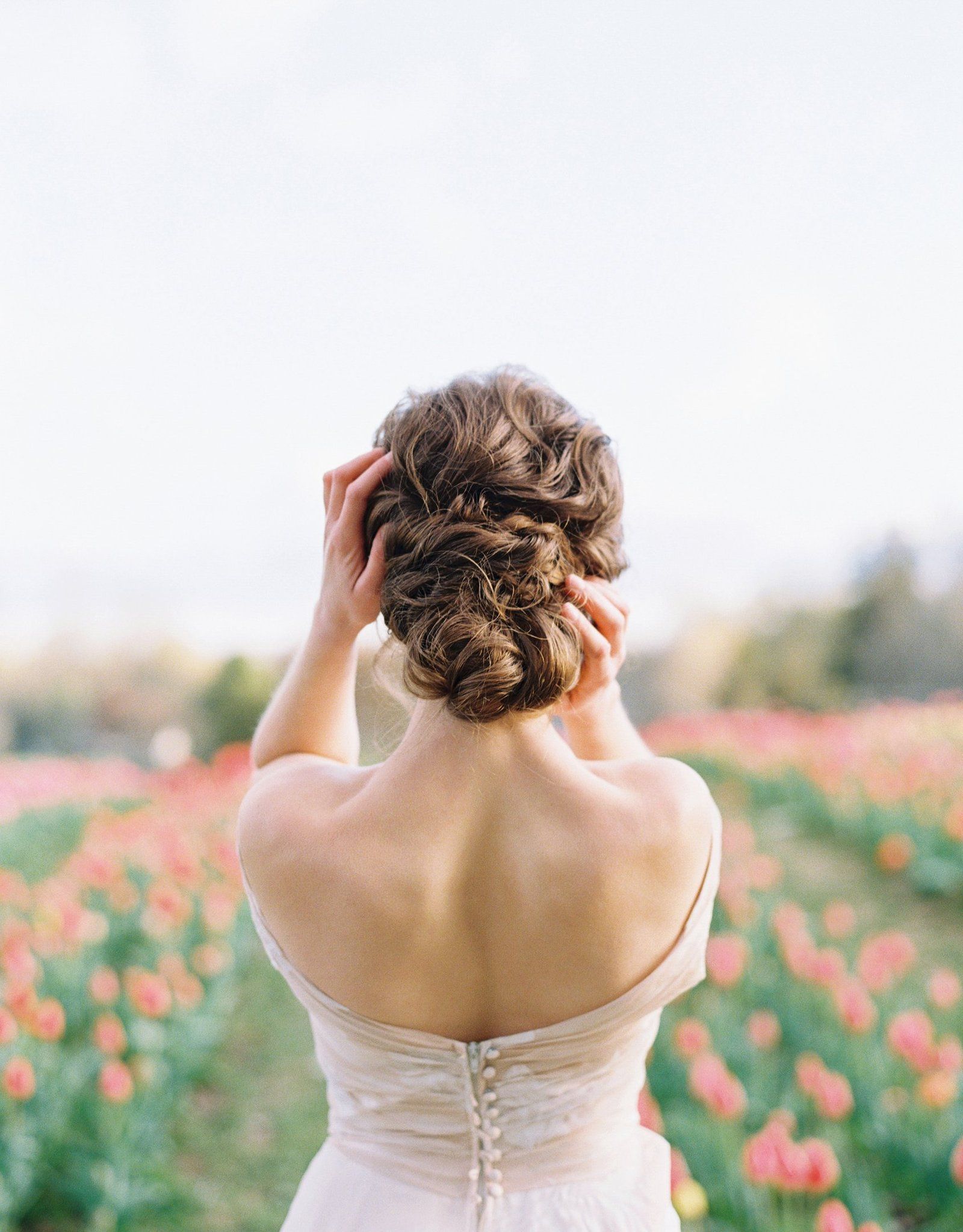 A relaxed bride getting ready on a calm wedding morning